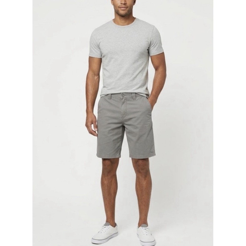 O'Neill Shorts Men's 30 Gray Bermuda Flat Front Preppy Casual‎ Outdoor Standard